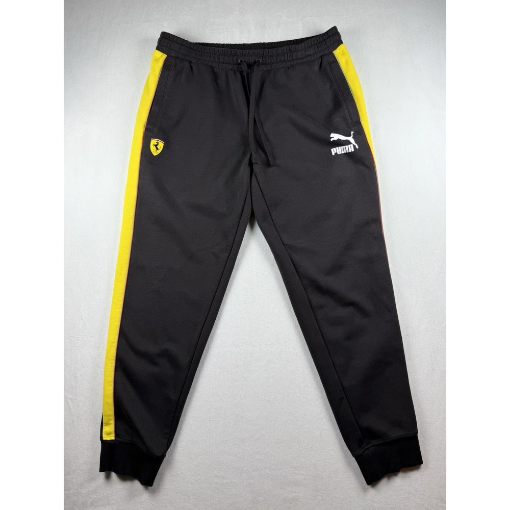 Puma Scuderia Ferrari Jogger Sweatpants XL Black Yellow Motorsport 625199-01